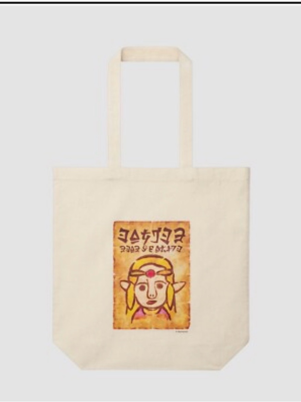 Legend of Zelda Canvas Tote with Illustrated Character Graphic NWT